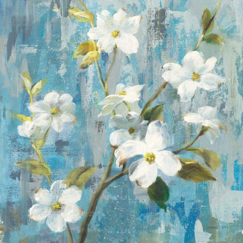 Graceful Magnolia I Black Modern Wood Framed Art Print by Nai, Danhui
