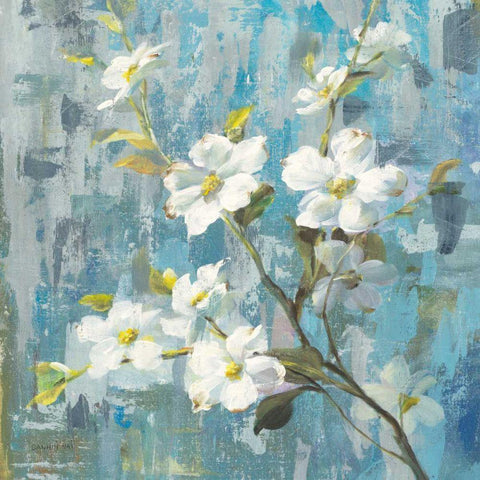 Graceful Magnolia II White Modern Wood Framed Art Print with Double Matting by Nai, Danhui