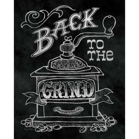 Back to the Grind No Border Black Modern Wood Framed Art Print with Double Matting by Urban, Mary