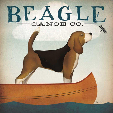 Beagle Canoe Co White Modern Wood Framed Art Print by Fowler, Ryan