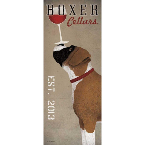 Boxer Cellars White Modern Wood Framed Art Print by Fowler, Ryan