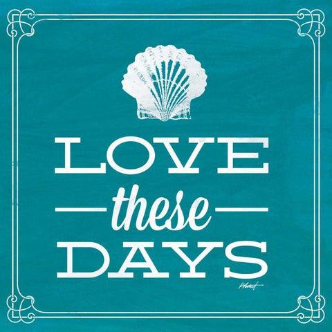 Love these Days Blue Black Ornate Wood Framed Art Print with Double Matting by Pertiet, Katie