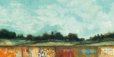 Everywhere White Modern Wood Framed Art Print with Double Matting by Warrick, Cheryl