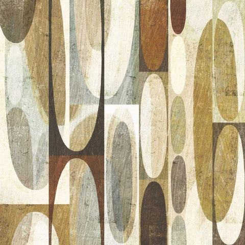 Mod Pods Black Modern Wood Framed Art Print by Mullan, Michael