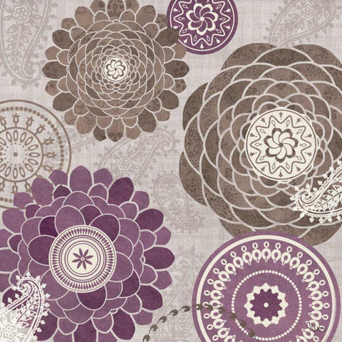 Gray Garden Melody II Gold Ornate Wood Framed Art Print with Double Matting by Charron, Veronique
