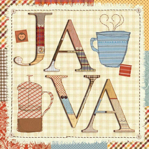 Patchwork Cafe II Gold Ornate Wood Framed Art Print with Double Matting by Pela Studio