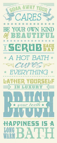 Wash Up III White Modern Wood Framed Art Print with Double Matting by Pela Studio