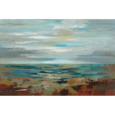 Marine Layer Black Modern Wood Framed Art Print with Double Matting by Vassileva, Silvia