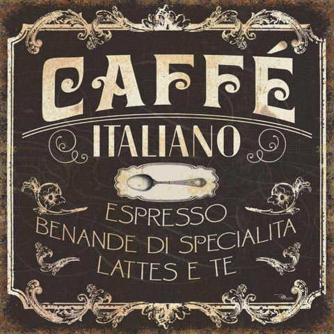 Italian Cuisine II Black Modern Wood Framed Art Print by Pela Studio
