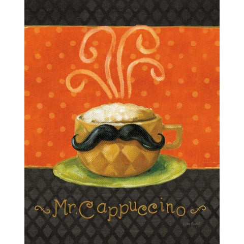 Cafe Moustache IV Black Modern Wood Framed Art Print with Double Matting by Audit, Lisa