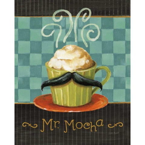 Cafe Moustache V Gold Ornate Wood Framed Art Print with Double Matting by Audit, Lisa