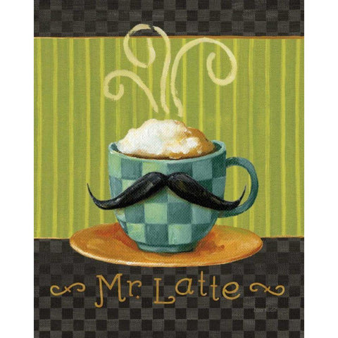 Cafe Moustache VI Black Modern Wood Framed Art Print by Audit, Lisa