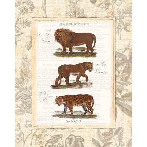 African Animals IV Gold Ornate Wood Framed Art Print with Double Matting by Wild Apple Portfolio