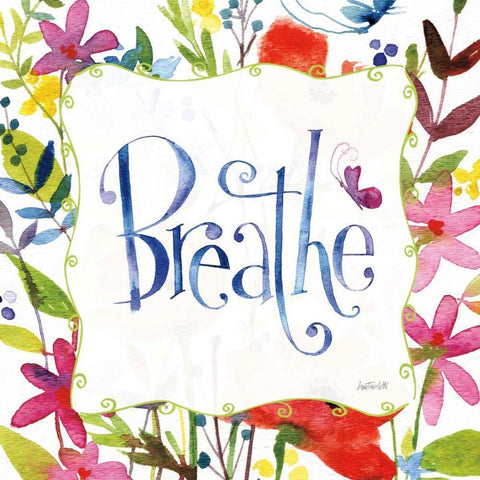 Breathe Gold Ornate Wood Framed Art Print with Double Matting by Tavoletti, Anne