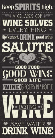 Wine Lovers II Black Ornate Wood Framed Art Print with Double Matting by Pela Studio