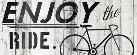 Enjoy the Ride Black Ornate Wood Framed Art Print with Double Matting by Schick, Mike