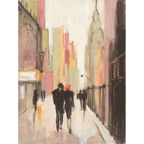 City Stroll Gold Ornate Wood Framed Art Print with Double Matting by Purinton, Julia