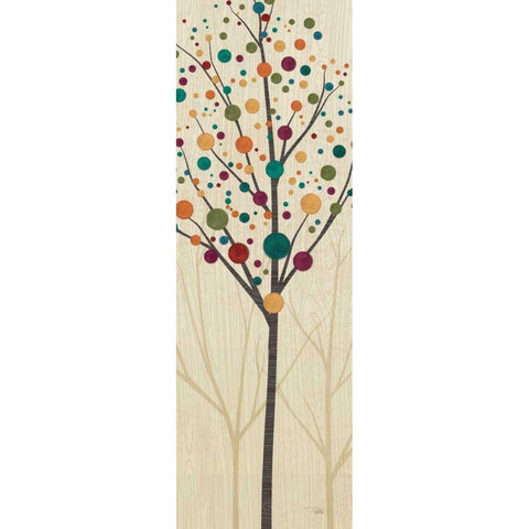 Flying Colors Trees Light III Black Modern Wood Framed Art Print with Double Matting by ERR, Pela
