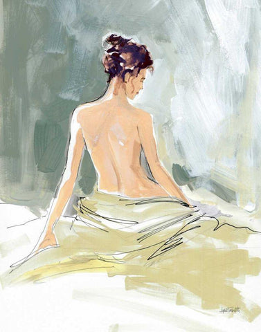 Nude I White Modern Wood Framed Art Print with Double Matting by Tavoletti, Anne