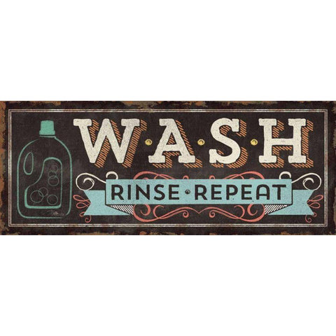 Laundry Day II Black Modern Wood Framed Art Print by Pela Studio