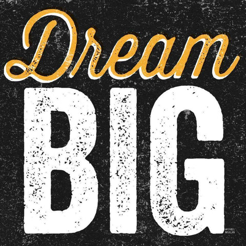 Dream Big Black Ornate Wood Framed Art Print with Double Matting by Mullan, Michael