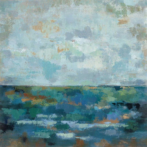 Seascape Sketches II Gold Ornate Wood Framed Art Print with Double Matting by Vassileva, Silvia