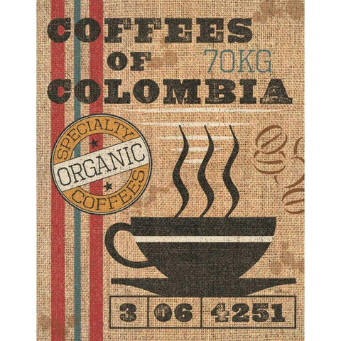 Coffee Sack I Black Modern Wood Framed Art Print by Pela Studio