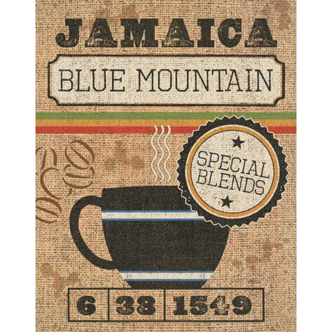 Coffee Sack II Black Modern Wood Framed Art Print by Pela Studio