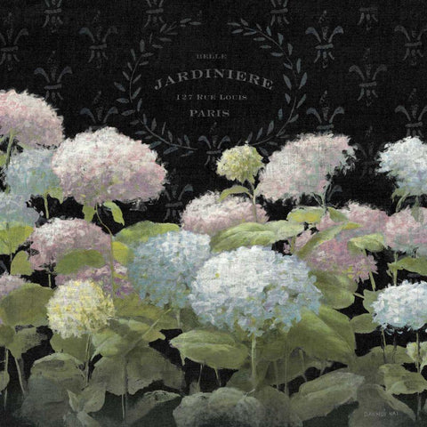 La Belle Jardiniere Crop Black Ornate Wood Framed Art Print with Double Matting by Nai, Danhui