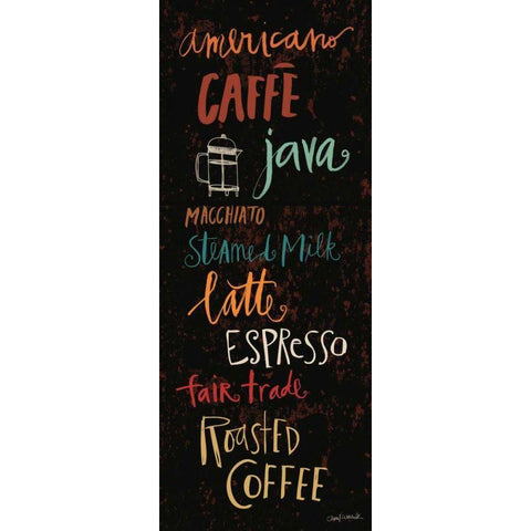 Fair Trade Panel I Black Modern Wood Framed Art Print by Warrick, Cheryl