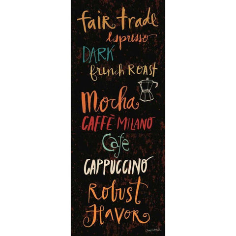 Fair Trade Panel II Black Modern Wood Framed Art Print by Warrick, Cheryl