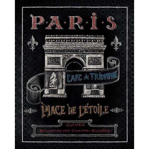 Travel to Paris II White Modern Wood Framed Art Print by Brissonnet, Daphne