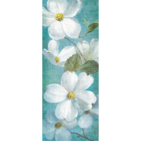 Indiness Blossom Panel Vinage I White Modern Wood Framed Art Print by Nai, Danhui