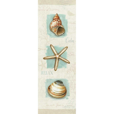 Coastal Jewels Panel I White Modern Wood Framed Art Print by Audit, Lisa