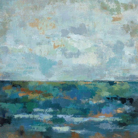 Seascape Sketches II Gold Ornate Wood Framed Art Print with Double Matting by Vassileva, Silvia