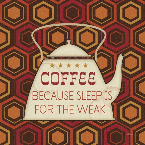 Caffeine III Black Ornate Wood Framed Art Print with Double Matting by Pela Studio