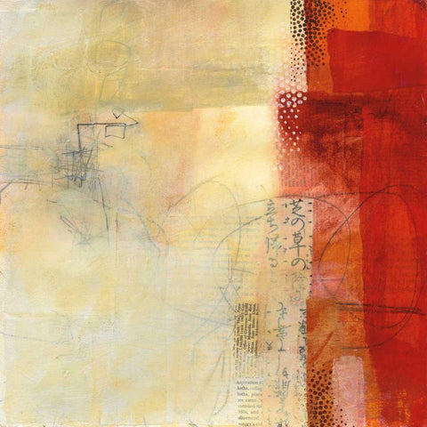 Warmth I White Modern Wood Framed Art Print by Davies, Jane