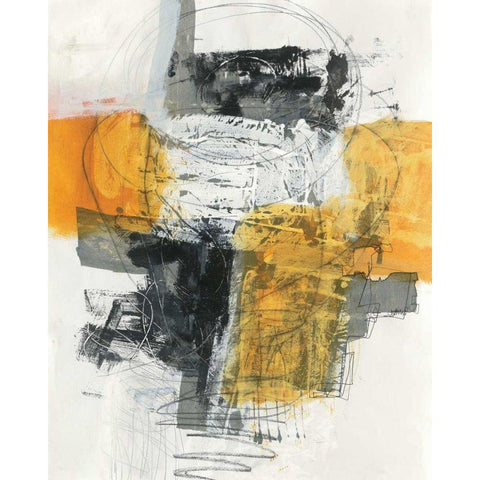 Action I Black Modern Wood Framed Art Print by Davies, Jane