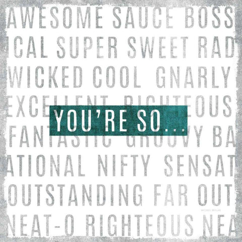 Youre So White Modern Wood Framed Art Print by Mullan, Michael