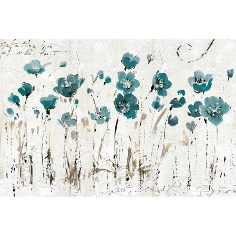 Abstract Balance VI Blue Gold Ornate Wood Framed Art Print with Double Matting by Audit, Lisa