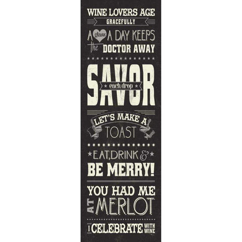 Wine Lovers I Black Modern Wood Framed Art Print with Double Matting by Pela Studio