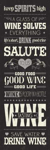 Wine Lovers II White Modern Wood Framed Art Print with Double Matting by Pela Studio