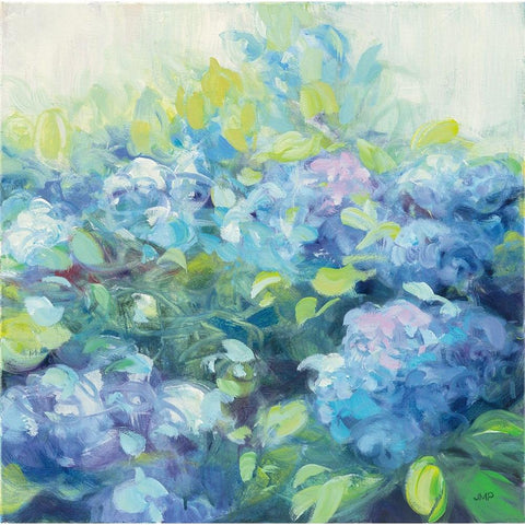 Bright Hydrangea II White Modern Wood Framed Art Print by Purinton, Julia