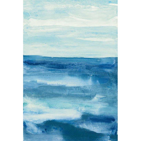 Lost in Blue Black Modern Wood Framed Art Print with Double Matting by Paschke, Chris