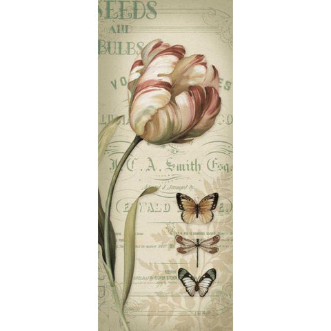 Mothers Treasure IV Panel Vintage Black Modern Wood Framed Art Print with Double Matting by Audit, Lisa