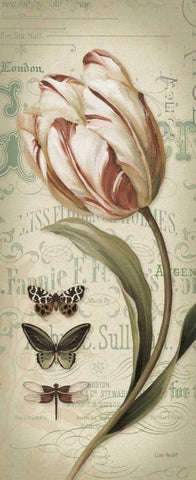 Mothers Treasure V Panel Vintage White Modern Wood Framed Art Print with Double Matting by Audit, Lisa