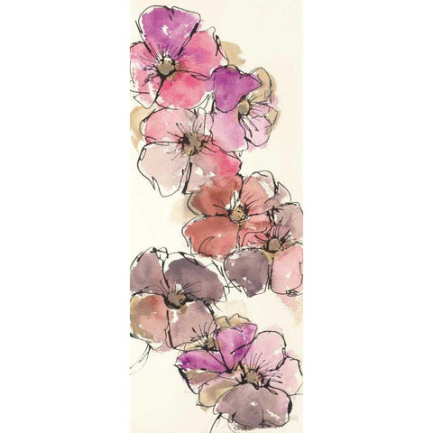 Passion Poppy Panel II White Modern Wood Framed Art Print by Paschke, Chris