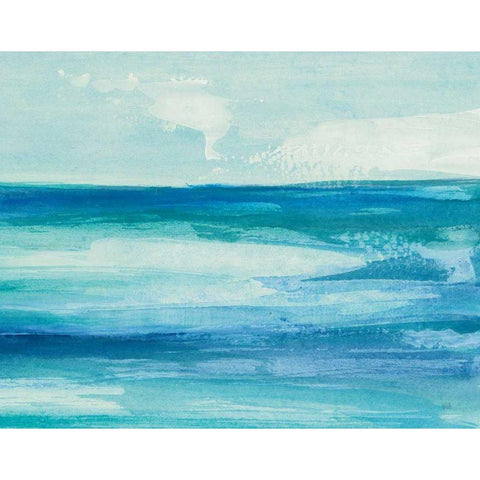 Seascape I Black Modern Wood Framed Art Print with Double Matting by Paschke, Chris