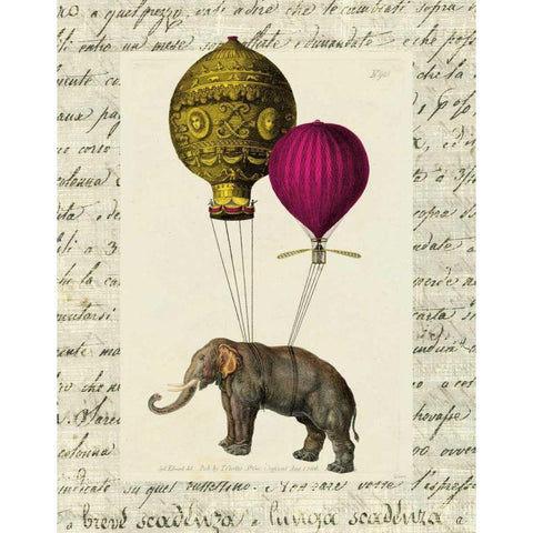 Elephant Ride II v.2 White Modern Wood Framed Art Print by Schlabach, Sue