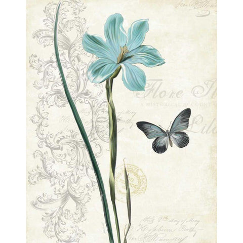 Lila Bleu I Black Modern Wood Framed Art Print by Pertiet, Katie